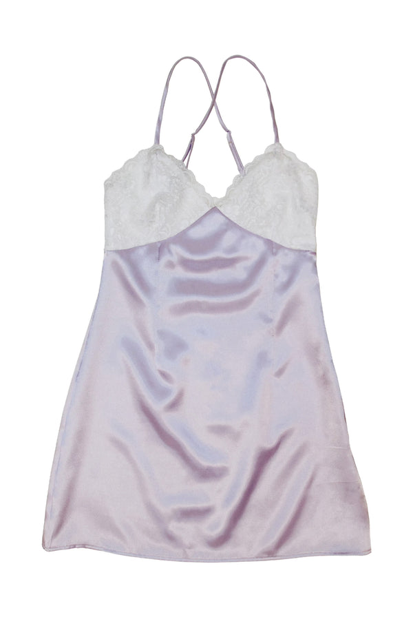 Lilac Satin Slip Dress